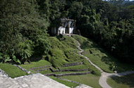 Temple of the Foliated Cross at Palenque Ruins - palenque mayan ruins,palenque mayan temple,mayan temple pictures,mayan ruins photos